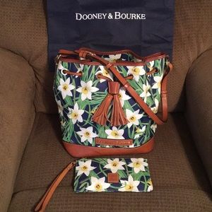 Dooney and Bourke Floral Bucket Style Handbag